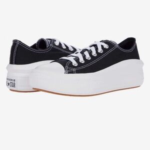 Converse Women's Black and White Platform Sneakers